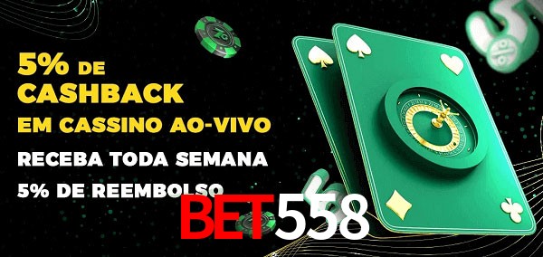 Promoções do cassino ao Vivo bet558